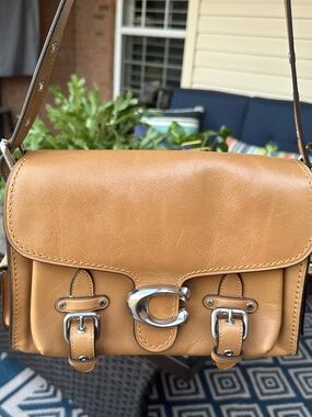 Coach Western Cargo Tabby in Honey Brown Silver hardware